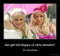 Kas gali būt blogiau už viena blondine? - Dvi blondinės