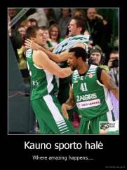 Kauno sporto halė - Where amazing happens....