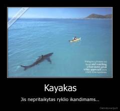 Kayakas - Jis nepritaikytas ryklio ikandimams...