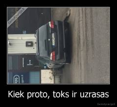 Kiek proto, toks ir uzrasas - 