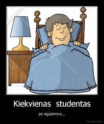 Kiekvienas  studentas - po egzamino...