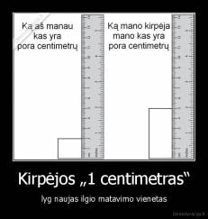 Kirpėjos „1 centimetras“ - lyg naujas ilgio matavimo vienetas