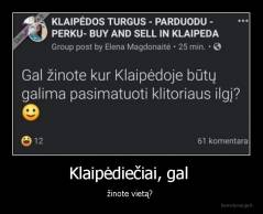 Klaipėdiečiai, gal  - žinote vietą? 