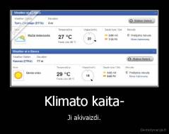 Klimato kaita- - Ji akivaizdi.