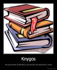 Knygos - mes jas paimame iš bibliotekos, bet namuose net nepaimame į rankas