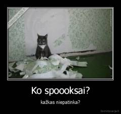 Ko spoooksai? - kažkas niepatinka?