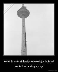 Kodėl žmonės rinkosi prie televizijos bokšto? - Nes kažkas kabelinę atjungė