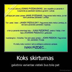 Koks skirtumas  -  galutinis variantas vistiek bus toks pat  