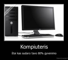 Kompiuteris - štai kas sudaro tavo 80% gyvenimo