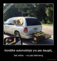 Kondiškė automobilyje yra pas daugelį, - bet veikia  - ne pas kiekvieną