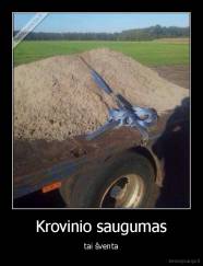 Krovinio saugumas - tai šventa