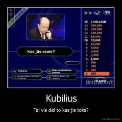 Kubilius - Tai vis dėl to kas jis toks?