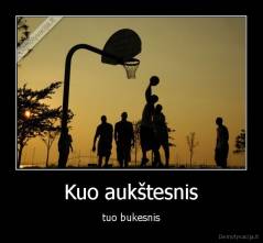 Kuo aukštesnis - tuo bukesnis