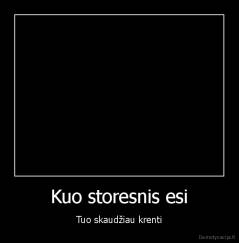 Kuo storesnis esi - Tuo skaudžiau krenti