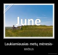 Laukiamiausias metų mėnesis- - BIRŽELIS