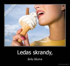 Ledas skrandy, - širdy šiluma