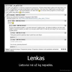 Lenkas - Lietuviui nė už ką nepadės.