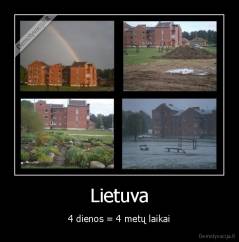 Lietuva - 4 dienos = 4 metų laikai