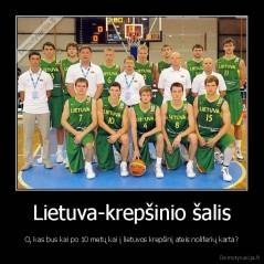 Lietuva-krepšinio šalis - O, kas bus kai po 10 metų kai į lietuvos krepšinį ateis noliferių karta?