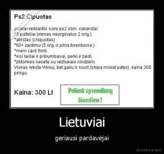 Lietuviai - geriausi pardavėjai