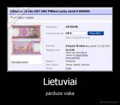 Lietuviai - parduos viska