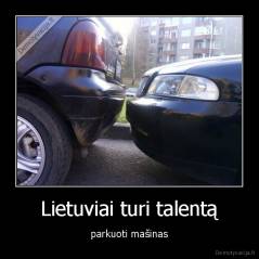 Lietuviai turi talentą - parkuoti mašinas