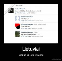 Lietuviai - vienas uz kita teisesni