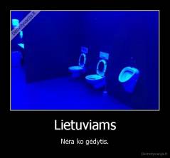 Lietuviams - Nėra ko gėdytis.