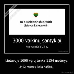 Lietuvoje 1000 vyrų tenka 1154 moterys. - 3462 moterų lieka našlės...