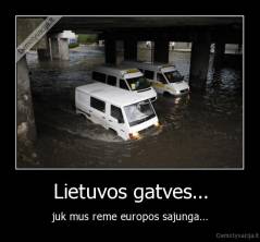 Lietuvos gatves... - juk mus reme europos sajunga...