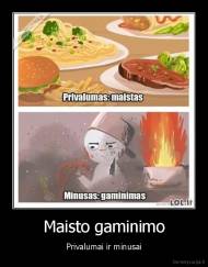 Maisto gaminimo - Privalumai ir minusai