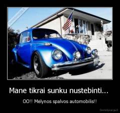 Mane tikrai sunku nustebinti...  - OO!! Mėlynos spalvos automobilis!!