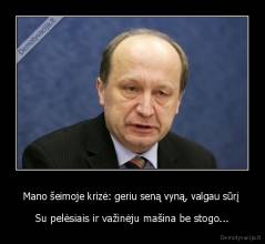 Mano šeimoje krizė: geriu seną vyną, valgau sūrį  - Su pelėsiais ir važinėju mašina be stogo...