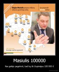 Masiulis 100000 - Kas galėjo pagalvoti, kad ką tik čiupinėjau 100 000 €