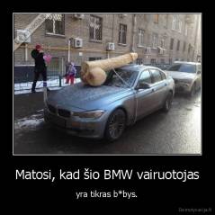 Matosi, kad šio BMW vairuotojas - yra tikras b*bys.