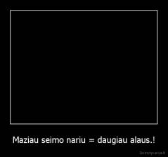 Maziau seimo nariu = daugiau alaus.! - 