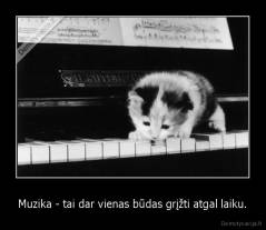 Muzika - tai dar vienas būdas grįžti atgal laiku. - 