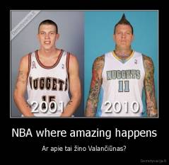 NBA where amazing happens - Ar apie tai žino Valančiūnas?