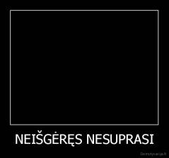 NEIŠGĖRĘS NESUPRASI - 