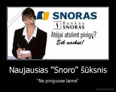 Naujausias "Snoro" šūksnis - "Ne piniguose laimė"