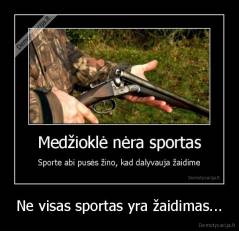 Ne visas sportas yra žaidimas... - 