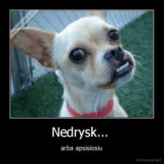 Nedrysk...  - arba apsisiosiu