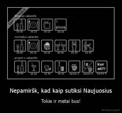 Nepamiršk, kad kaip sutiksi Naujuosius - Tokie ir metai bus!