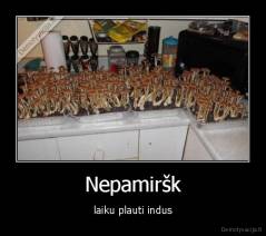 Nepamiršk - laiku plauti indus