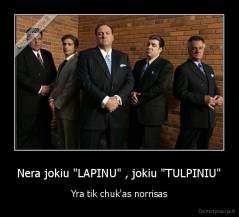 Nera jokiu "LAPINU" , jokiu "TULPINIU" - Yra tik chuk'as norrisas