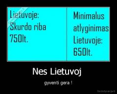 Nes Lietuvoj  - gyventi gera !