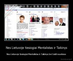 Nes Lietuvoje tiesiogiai Mentalistas ir Taikinys - Nes Lietuvoje tiesiogiai Mentalistas ir Taikinys bei Saldi nuodeme