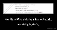 Nes čia ~97% autorių ir komentatorių, - nėra skaitę šių eilučių..