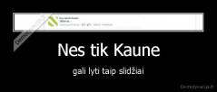 Nes tik Kaune - gali lyti taip slidžiai