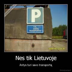 Nes tik Lietuvoje - Antys turi savo transportą